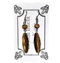 TIGER EYE FACETED DANGLE EARRINGS